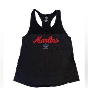 Women's Black Miami Marlins Tank Top Size:M